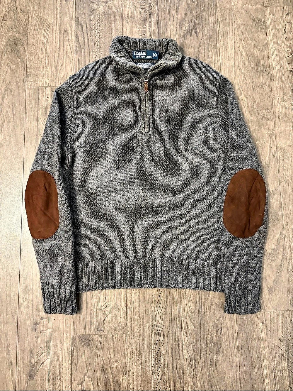 Polo by Ralph Lauren Men's Gray Quarter Zip Sweater Size Medium